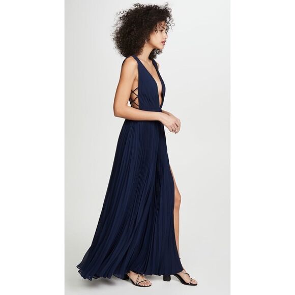 Fame and Partners Plunge Allegra Dress Black size US2 - Picture 2 of 13